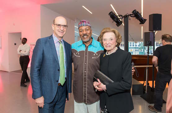 SFMOMA Board President Bob Fisher, choreographer Alonzo King, and art collector and donor Doris Fisher.