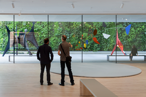 There’s also a dedicated Alexander Calder gallery, an adjacent outdoor sculpture terrace, a Calder hanging in the atrium, and 40 Calder sculptures in the Fisher Collection.