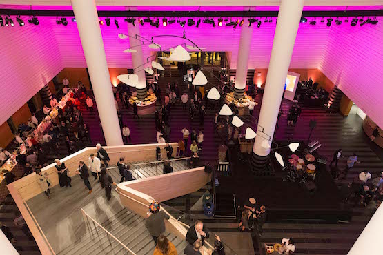 Guests entered at the Haas Atrium on the first floor of the new building, where expert mixologists provided whatever drink a partygoer might crave.