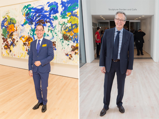 Left: Colin Bailey, Director of NYC’s Morgan Library and Museum.Right: Rudolf Frieling, SFMOMA Curator of Media Arts.